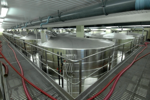 Stainless steel fermenting room, an industrial heritage